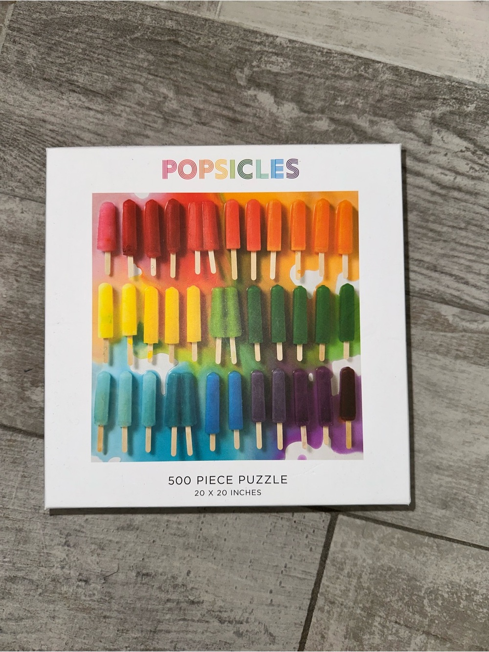 Galison "Popsicles" 500 Piece Rainbow Jigsaw Puzzle